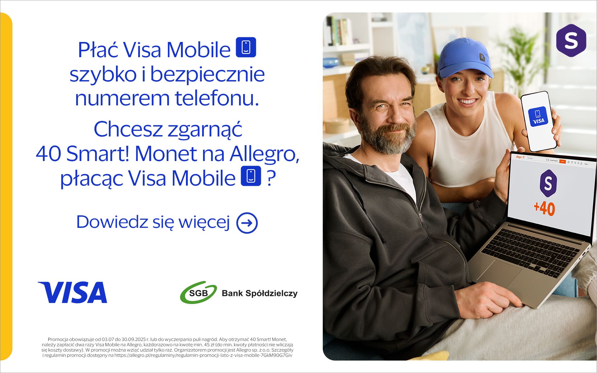 Visa Mobile, Promocja Allegro, Banki SGB, Tomek i Iga, Telefon