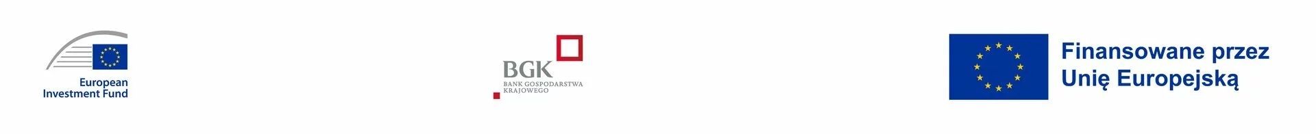 logo finanowania przez unię europejską, bgk i european invest fund