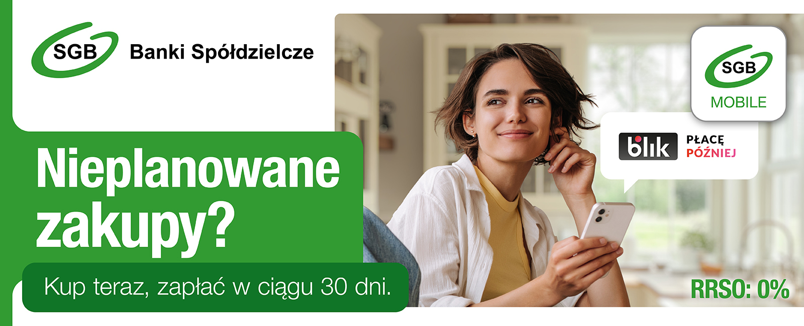 BLIK Płacę później,dziewczyna z telefonem