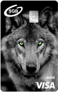 karta debetowa,wilk