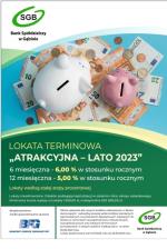 LOKATA TERMINOWA "ATRAKCYJNA - LATO 2023"