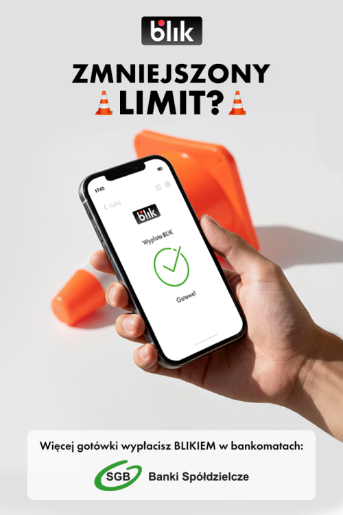 Wypłata BLIKIEM z bankomatu- zmniejszony limi.